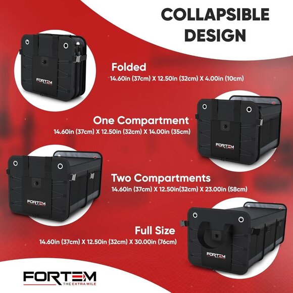 SUV Trunk Organizer, Car Organizer, Collapsible Multi-Compartment Storage Bag fo - Picture 4 of 7